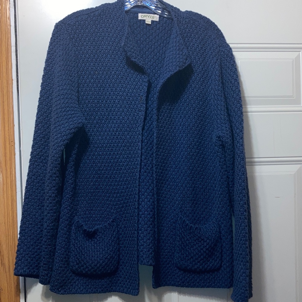 Orvis Textured Open-Front Cardigan L